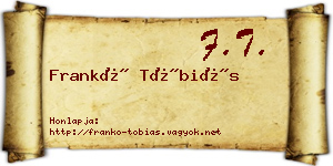 Frankó Tóbiás névjegykártya